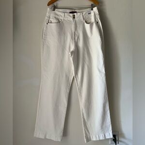 NEW JUDY BLUE High Waist wide Leg Jeans in White Stretch Sz 14W/16W